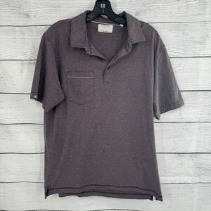 Linksoul Polo Shirt Men's Medium‎ Striped Luxury Cotton Casual Golf Wear